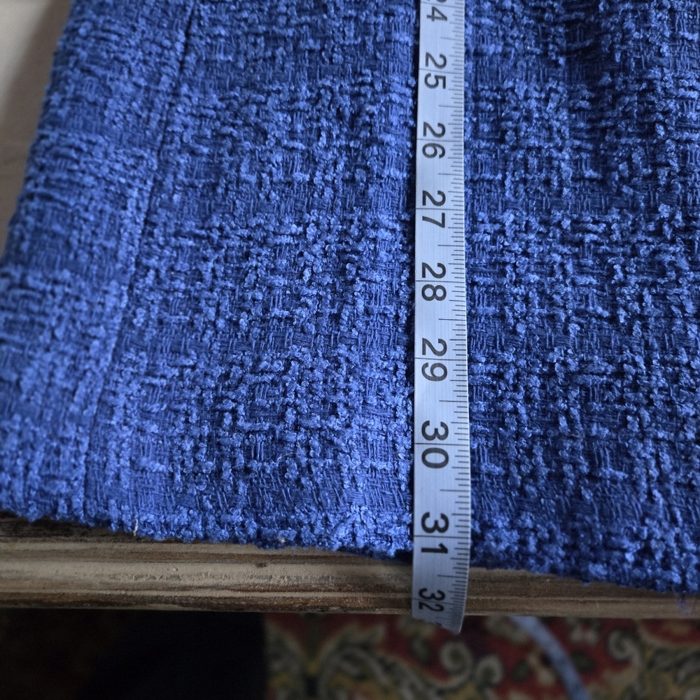 Galita Bright Blue Tweed Blazer Midi Dress Size Large - Picture 13 of 15